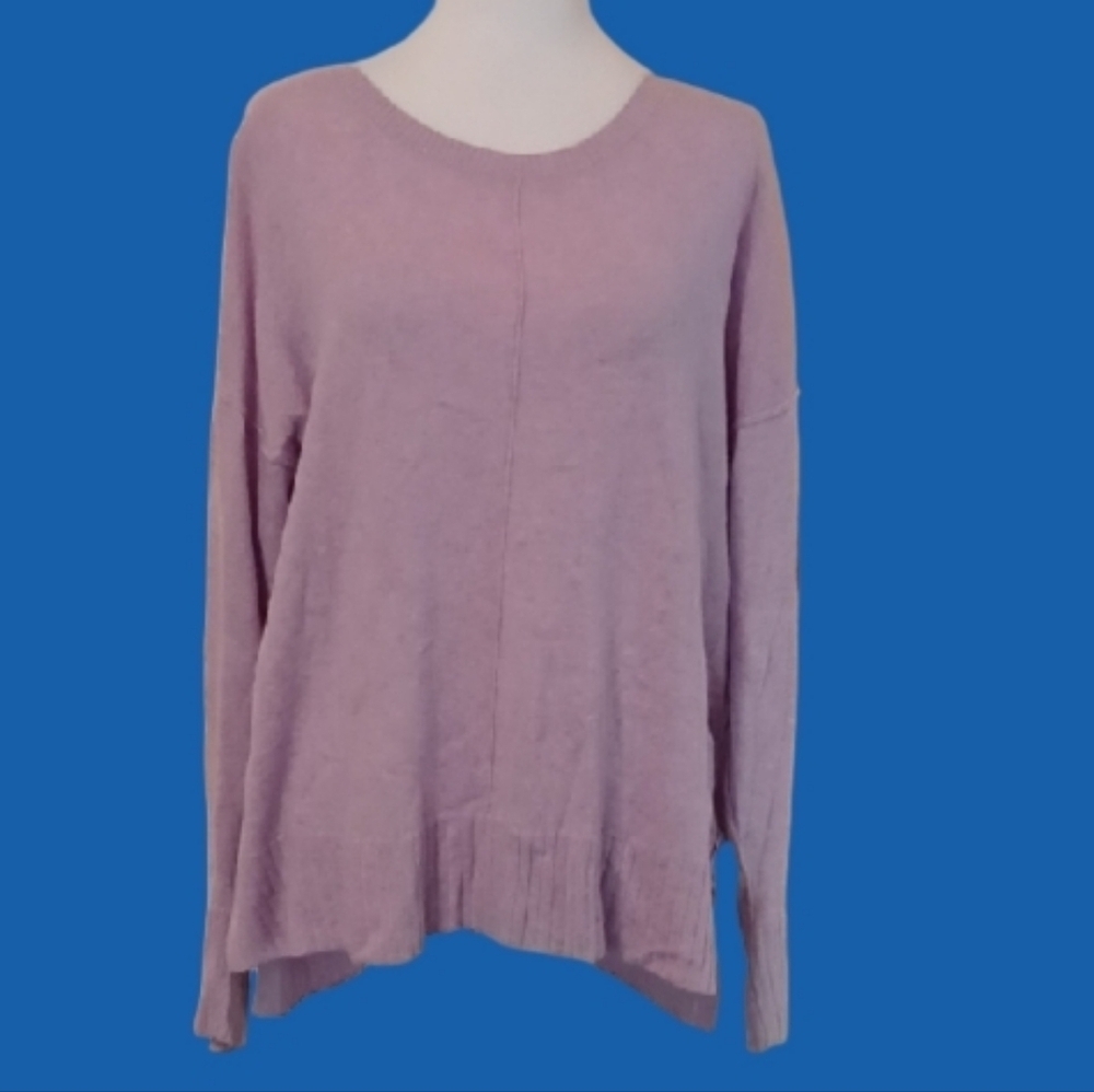 -- Seven7 Lavender Long Sleeve Sweater